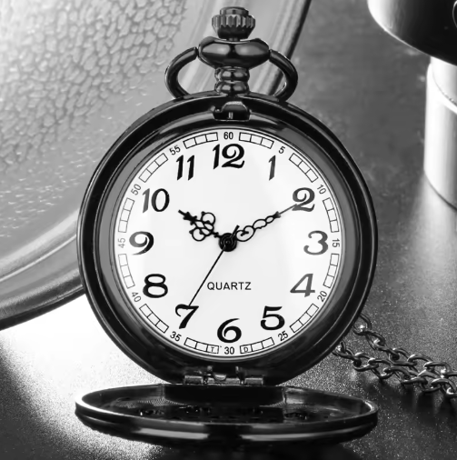 Hollow Black Spider Web Pocket Watch