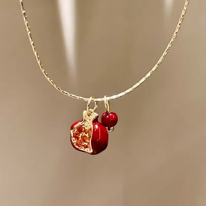 Red Pomegranate Necklace