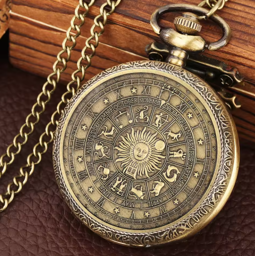 Bronze Vintage Tarot Pocket Watch